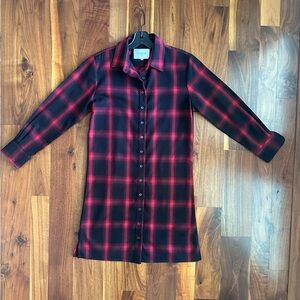 The Shirt by Rochelle Behrens Plaid Mini Dress; Size S